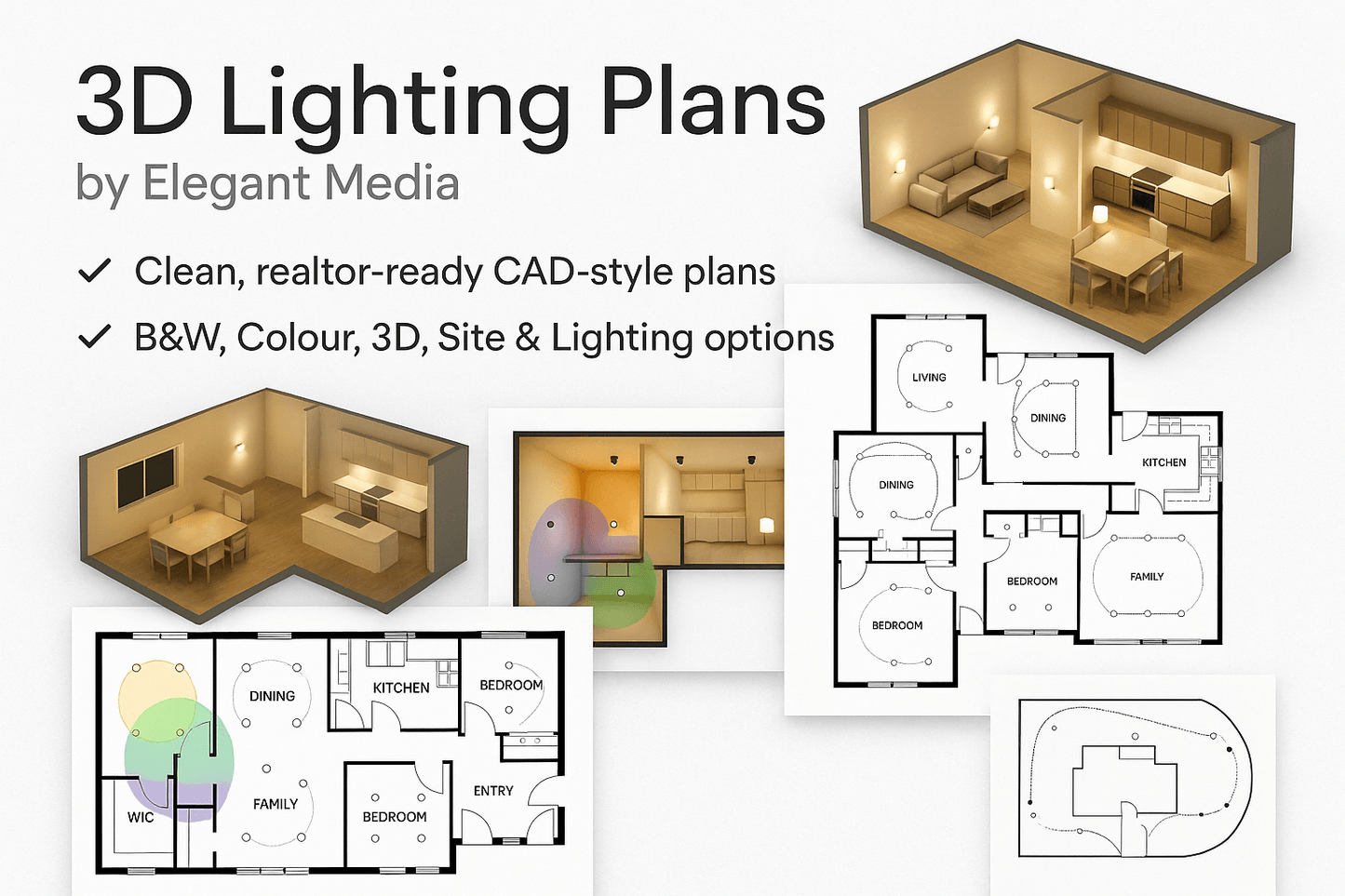 3D Lighting Plans by Elegant Media - Professional Lighting Plan Service