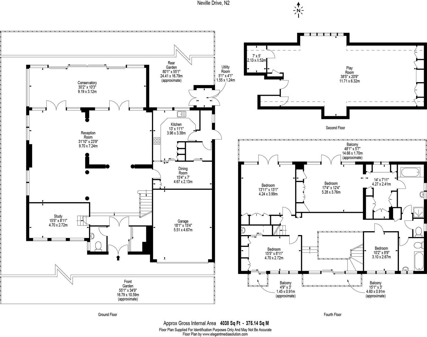 Elegant Media — Black & White Site Plans