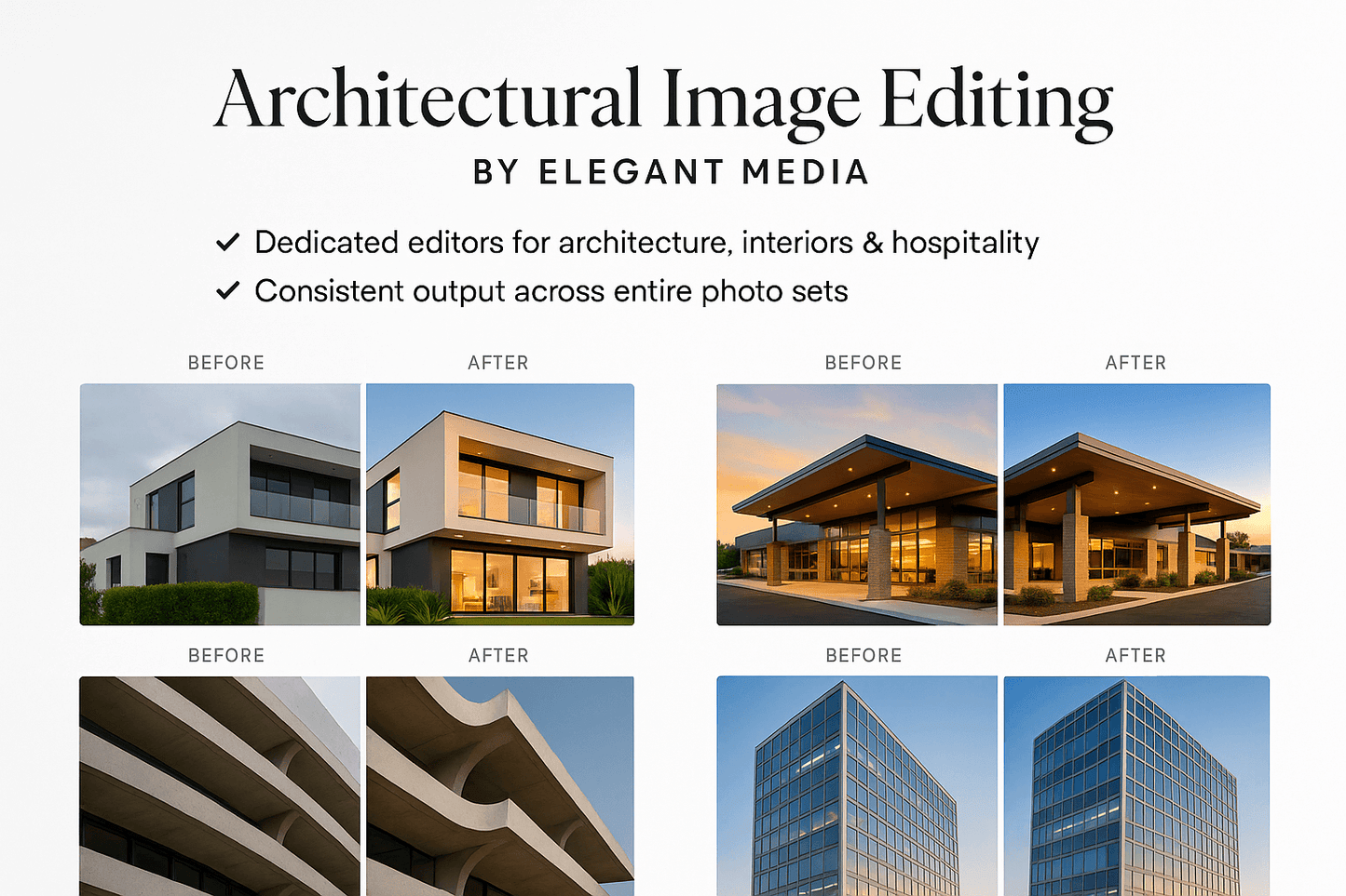 Architectural Image Editing by Elegant Media
