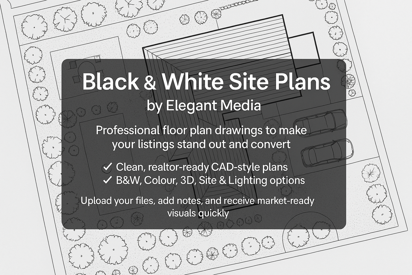 Black & White Site Plans marketing image by Elegant Media