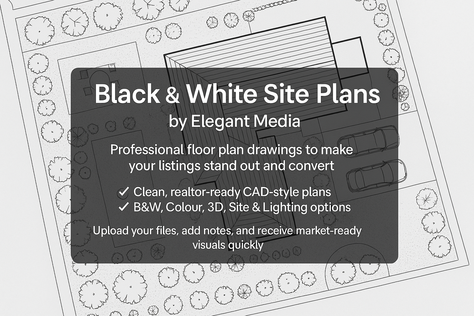 Black & White Site Plans marketing image by Elegant Media