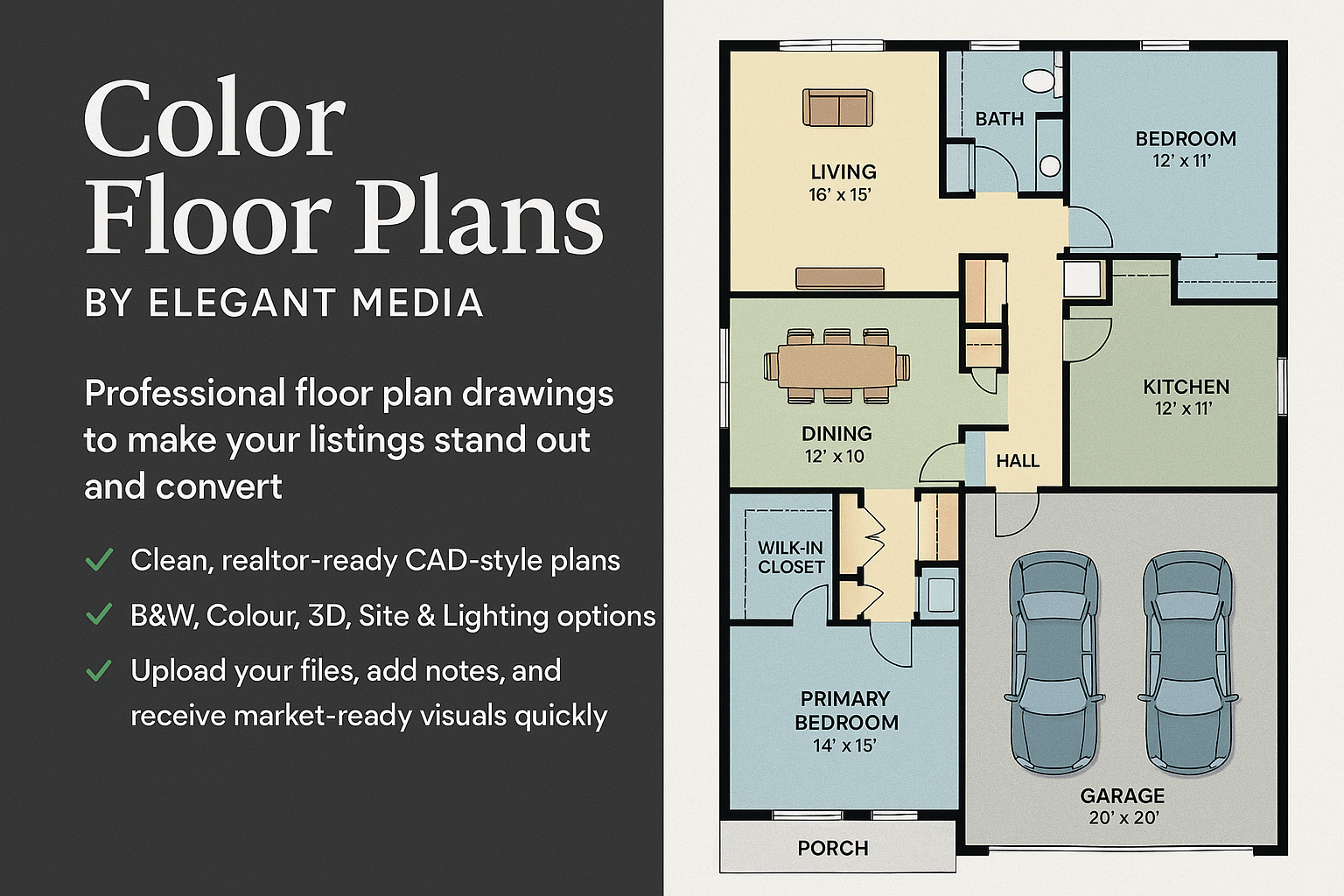 Color Floor Plans marketing image by Elegant Media