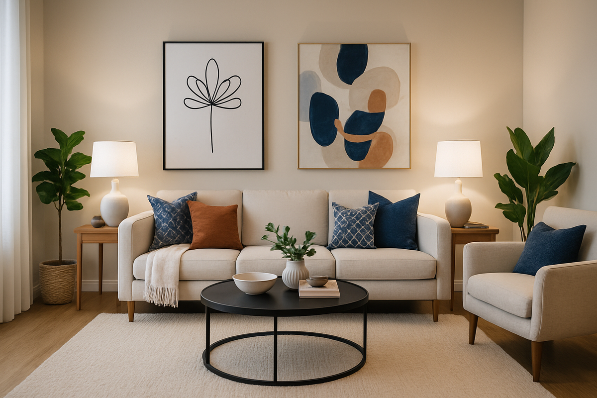 Living room after astaging