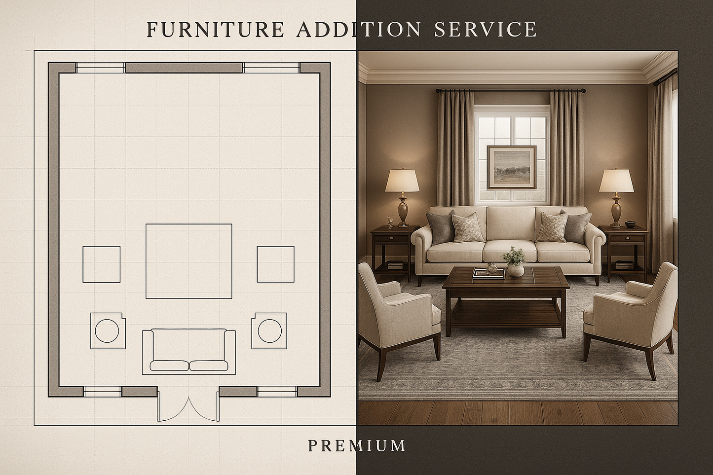 Premium living room furniture addition service