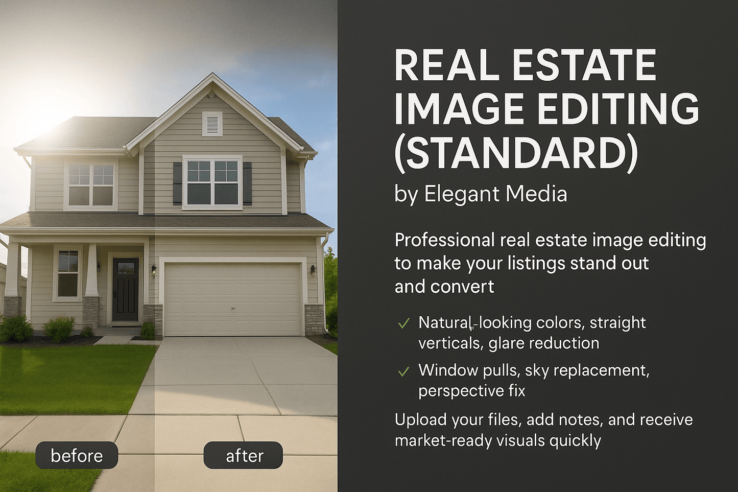 Real Estate Image Editing (Standard) marketing image by Elegant Media