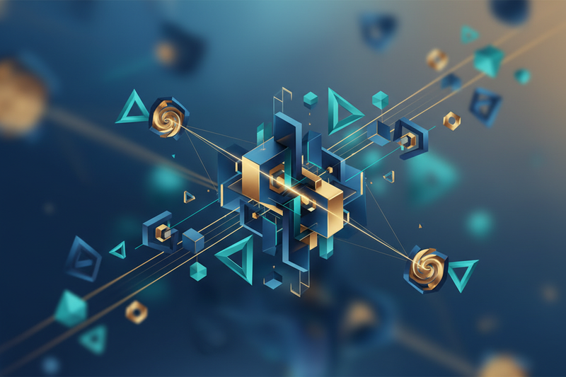 Abstract geometric design representing the power of Integrated Media Solutions 2026 Power and Strategy.