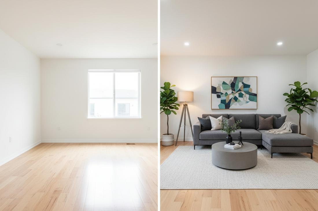 "Virtual staging traditional staging property"