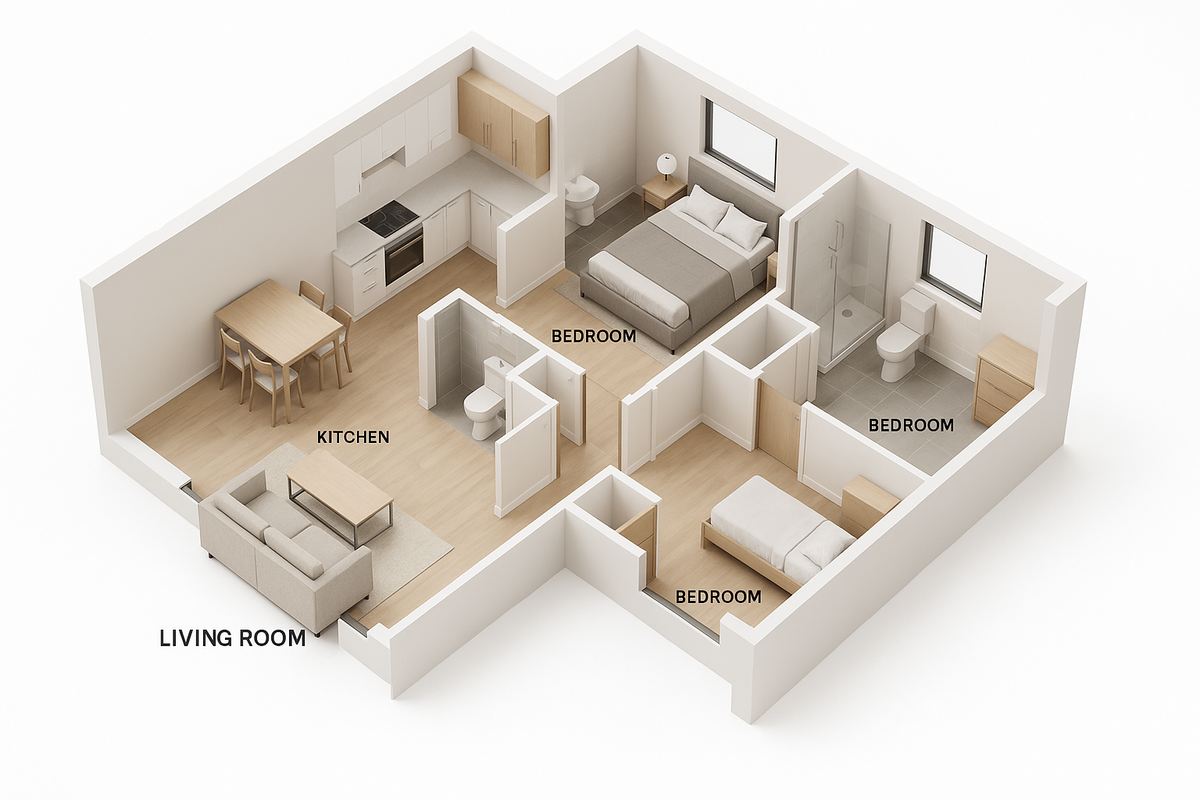 Image on real estate 3D Floor plans